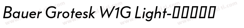 Bauer Grotesk W1G Light字体转换